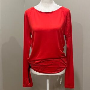 Nike Long Sleeve Dri-Fit Orange Athletic Top size Large